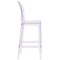 Emma and Oliver Ghost Barstool in Transparent Crystal with Oval Back